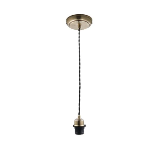 Endon Lampa wisząca Cable set 1x60W E27 Antyczny mosiądz