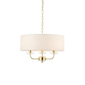 Lampa wisząca Żyrandol Endon Nixon 3x40W E14 mosiądz