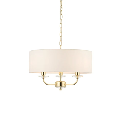 Lampa wisząca Żyrandol Endon Nixon 3x40W E14 mosiądz