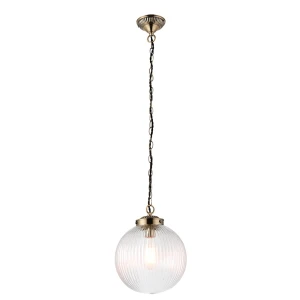 Endon Lampa wisząca Brydon 1x40W E27 Antyczny mosiądz
