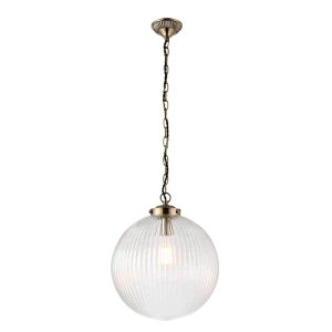 Endon Lampa wisząca Brydon 1x40W E27 Antyczny mosiądz