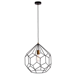 Endon Lampa wisząca Deco 1x40W E27 Czarny Matowy