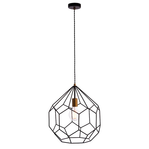 Endon Lampa wisząca Deco 1x40W E27 Czarny Matowy
