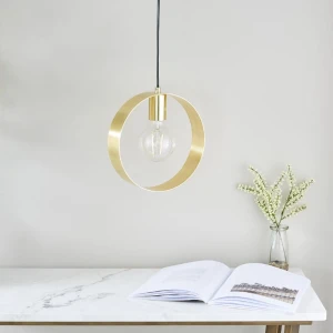 Endon Lampa wisząca Hoop 1x40W E27 Złoty
