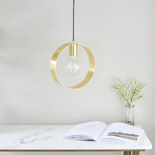 Endon Lampa wisząca Hoop 1x40W E27 Złoty