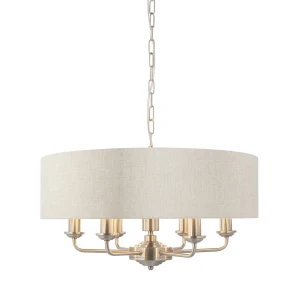 Endon Lampa wisząca Highclere 6x40W E14 Szczotkowany Chrom