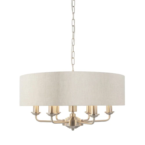 Endon Lampa wisząca Highclere 6x40W E14 Szczotkowany Chrom