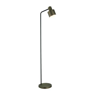 Endon Lampa podłogowa Mayfield 1x40W E27 Antyczny brąz