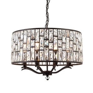 Endon Lampa wisząca Belle 8x40W E14 Ciemny Brąz