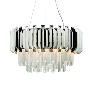 Endon Lampa wisząca Valetta 6x40W E14 Czysty Kryształ