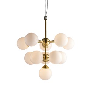 Endon Lampa wisząca Oscar 11x18W G9 Szczotkowany Mosiądz