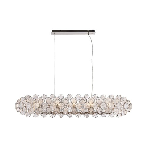 Lampa wisząca Żyrandol Endon Marella 8x40W E14 nikiel