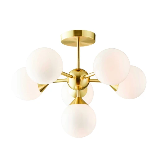 Endon Lampa sufitowa Żyrandol Oscar 6x18W G9 Szczotkowany Mosiądz