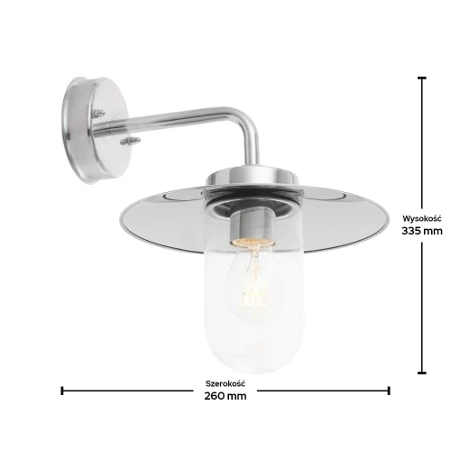 Lampa ścienna Nowoczesny kinkiet zewnętrzny Endon Addison 76597 IP44 xE27 Stal