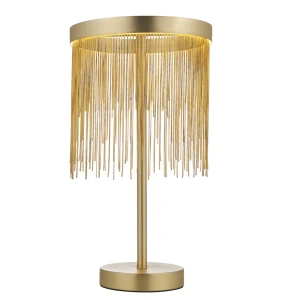 Lampa stojąca Endon Zelma 1x9W LED Stal Mosiądz