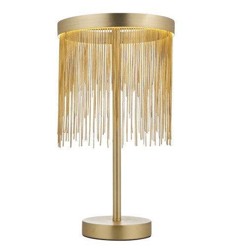 Lampa stojąca Endon Zelma 1x9W LED Stal Mosiądz