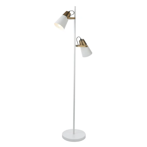 Lampa podłogowa Endon Gerik 2x10W E27 Stal Biały