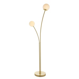 Lampa podłogowa Endon Bloom 2x3W G9 Stal Mosiądz