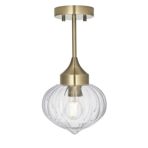 Lampa sufitowa Endon Addington 1x10W E27 Stal Mosiądz