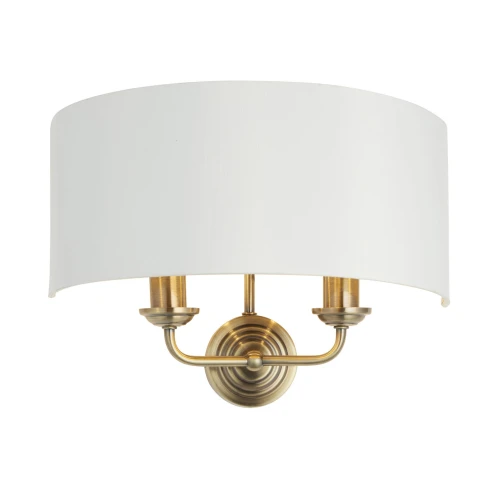 Lampa ścienna Endon Highclere 2x40W E14 Stal Mosiądz