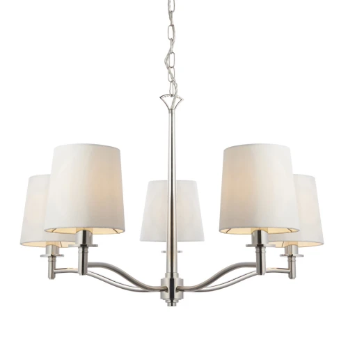 Lampa wisząca Żyrandol Endon Ortona 5x6W E14 Stal Nikiel
