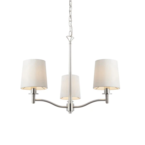 Lampa wisząca Żyrandol Endon Ortona 3x6W E14 Stal Nikiel