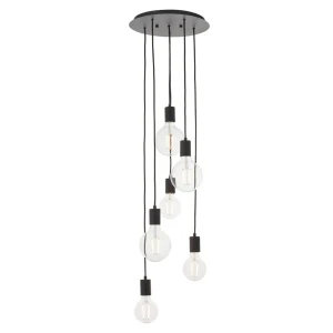 Lampa wisząca Endon Studio 6x10W E27 Stal Czarny