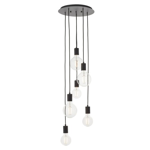 Lampa wisząca Endon Studio 6x10W E27 Stal Czarny