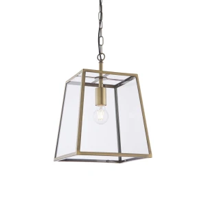 Lampa wisząca Endon Hurst 1x10W E27 Stal Mosiądz