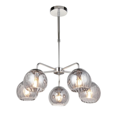 Lampa wisząca Endon Dimple 5x7W E14 Stal Chrom