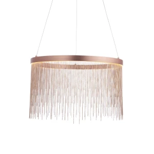 Lampa wisząca Endon Zelma 1x20W LED Stal Miedź
