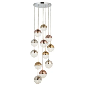 Lampa wisząca Paloma Endon 12x3W G9 Stal / Szkło Chrom