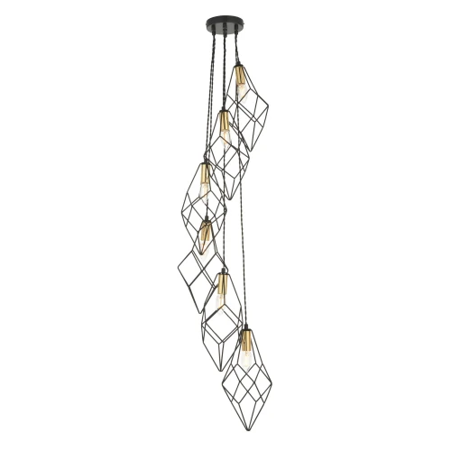 Lampa wisząca Jaxon Endon 6x6W E14 Stal Złoty