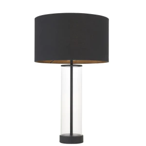 Lampa stołowa Lessina Endon 1x10W E27 Stal / Szkło / Tkanina Czarny