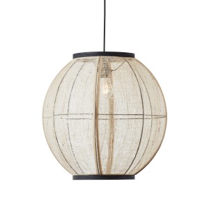 Lampa wisząca Zaire Endon 1x10W E27 Stal / Drewno / Tkanina Czarny