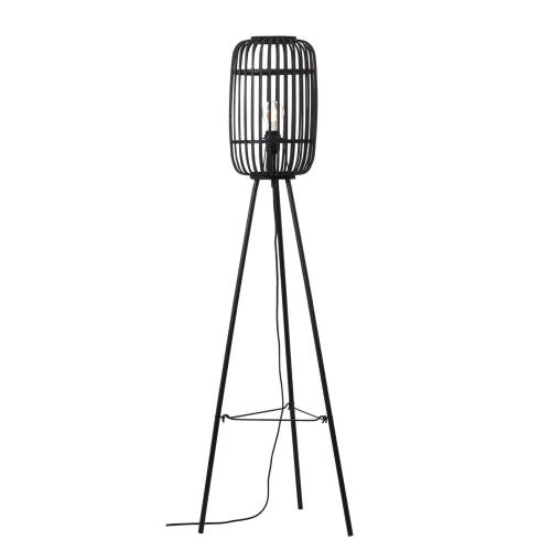 Lampa podłogowa Mathias Endon 1x10W E27 Stal / Drewno Czarny