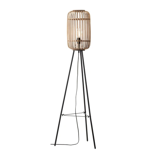 Lampa podłogowa Mathias Endon 1x10W E27 Stal / Drewno Czarny