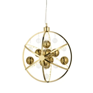Lampa wisząca Muni Endon 1x8,53W LED Stal / Szkło Złoty