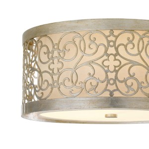 Lampa sufitowa Plafon Arabesque Elstead Lighting srebrny metal.