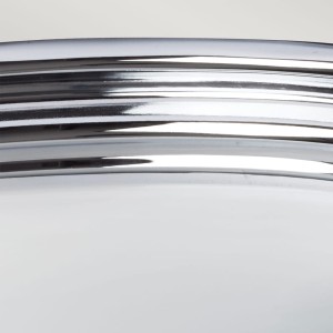 Lampa sufitowa plafon okrągły Brompton Elstead Lighting chrom stal.