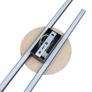 Kinkiet JAVA TK Lighting 2xLED 24W z drewnianym elementem.