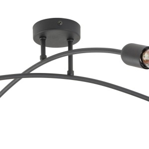 Lampa sufitowa HELIX TK Lighting 4xE27 15W w kolorze czarnym.