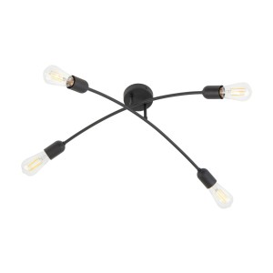 Lampa sufitowa HELIX TK Lighting 4xE27 15W nowoczesna czarna