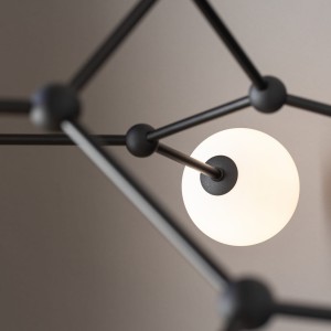 Lampa sufitowa FAIRY TK Lighting 6xG9 6W Szkło Biały widziana z bliska.