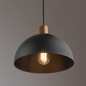 Lampa wisząca OSLO TK Lighting czarna metalowa 1xE27 15W