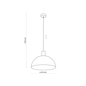 Lampa wisząca OSLO TK Lighting biała z metalowym kloszem.