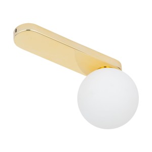Lampa sufitowa BIANCA TK Lighting 1xG9 6W Szkło Biały, złota podstawa.