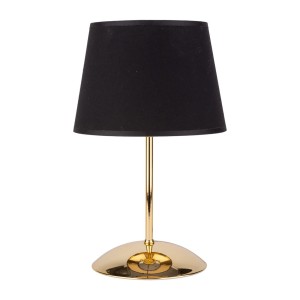 Lampka nocna GLORY TK Lighting 1xE27 15W Tkanina Czarno złoty