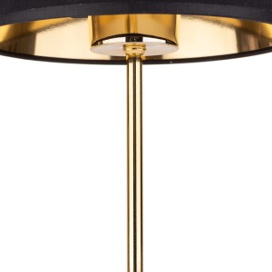 Lampka nocna GLORY TK Lighting czarno-złota tkanina.