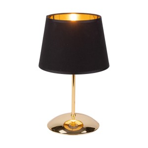 Lampka nocna GLORY TK Lighting 1xE27 15W Tkanina Czarno złoty